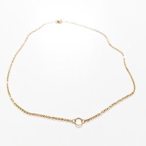 Tiny Open Circle Gold Necklace